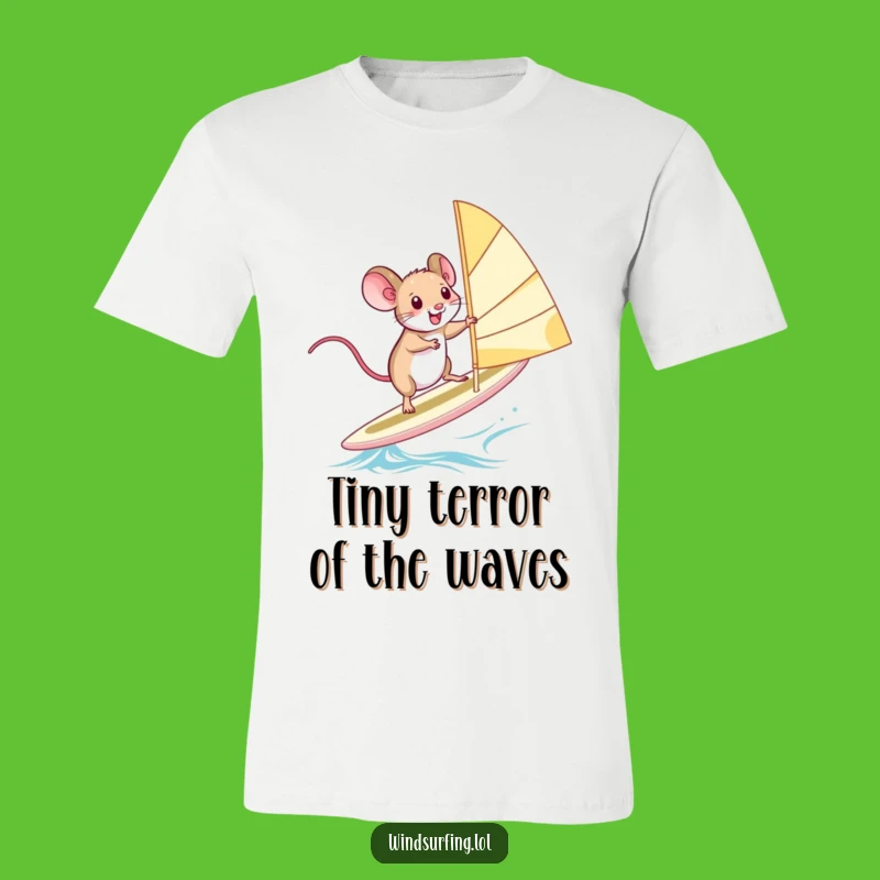 Funny Windsurfing Mouse Tee: Squealing Extreme Sport - Hilarious Adventure Humor Gift