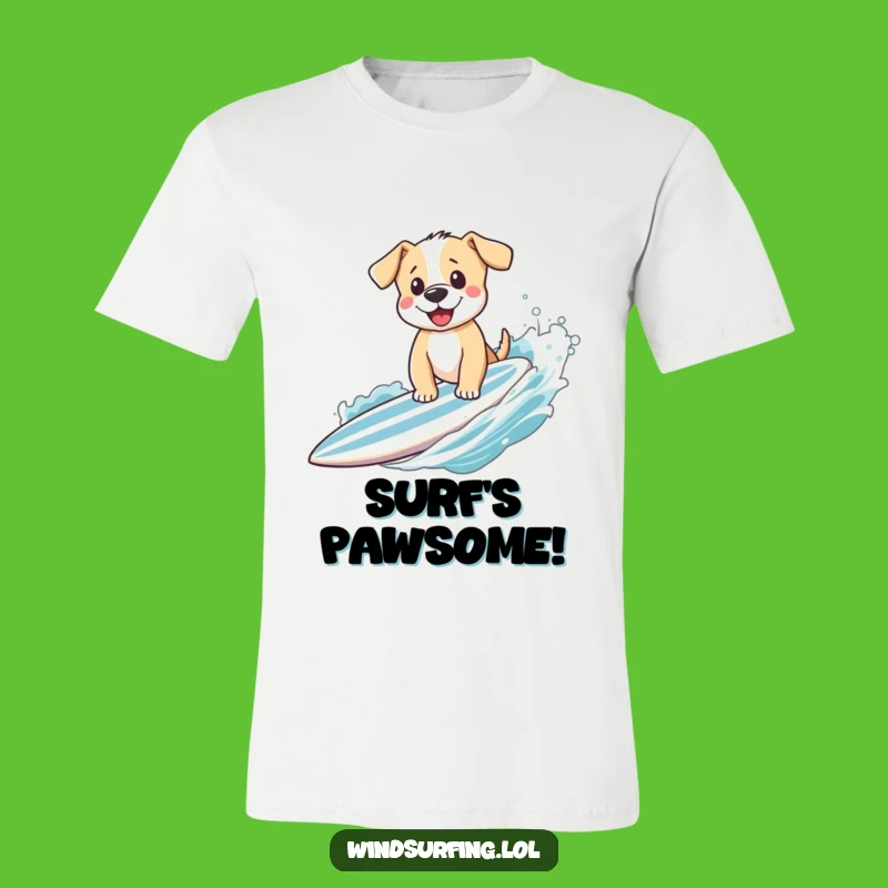 Funny Puppy Surfing T-Shirt - Unleash Your Fun Side with This Hilarious Tee