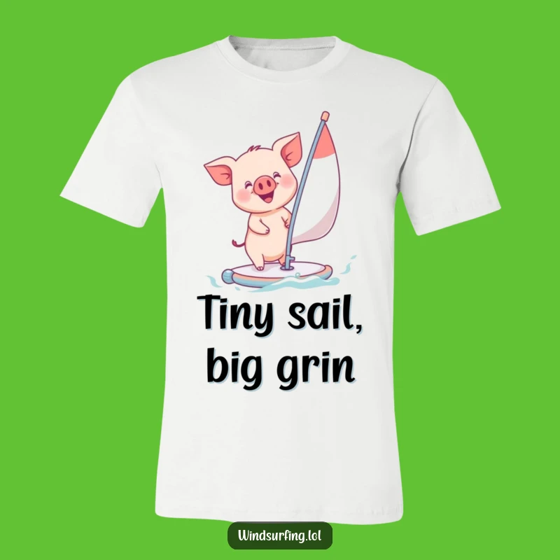 Funny Piglet Windsurfing T-Shirt - Cute and Hilarious Tee for Joyful Personalities