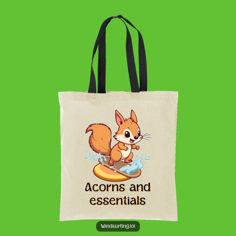 Funny Squirrel Waterskiing Tote Bag: Carry Fun & Gifts